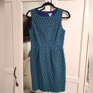 Emerald green and purple Midi dress by Fossil, size US 6, UK 10